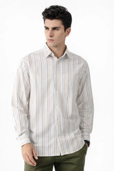 Taupe & Navy Stripe