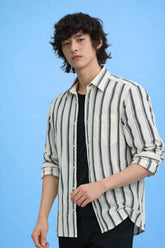 Refined cream Stripe Shirt