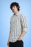 Refined cream Stripe Shirt