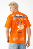 Formula 1 Script Orange Oversized Tee