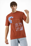 Broadway Vibes Dark Maroon Oversized Tee