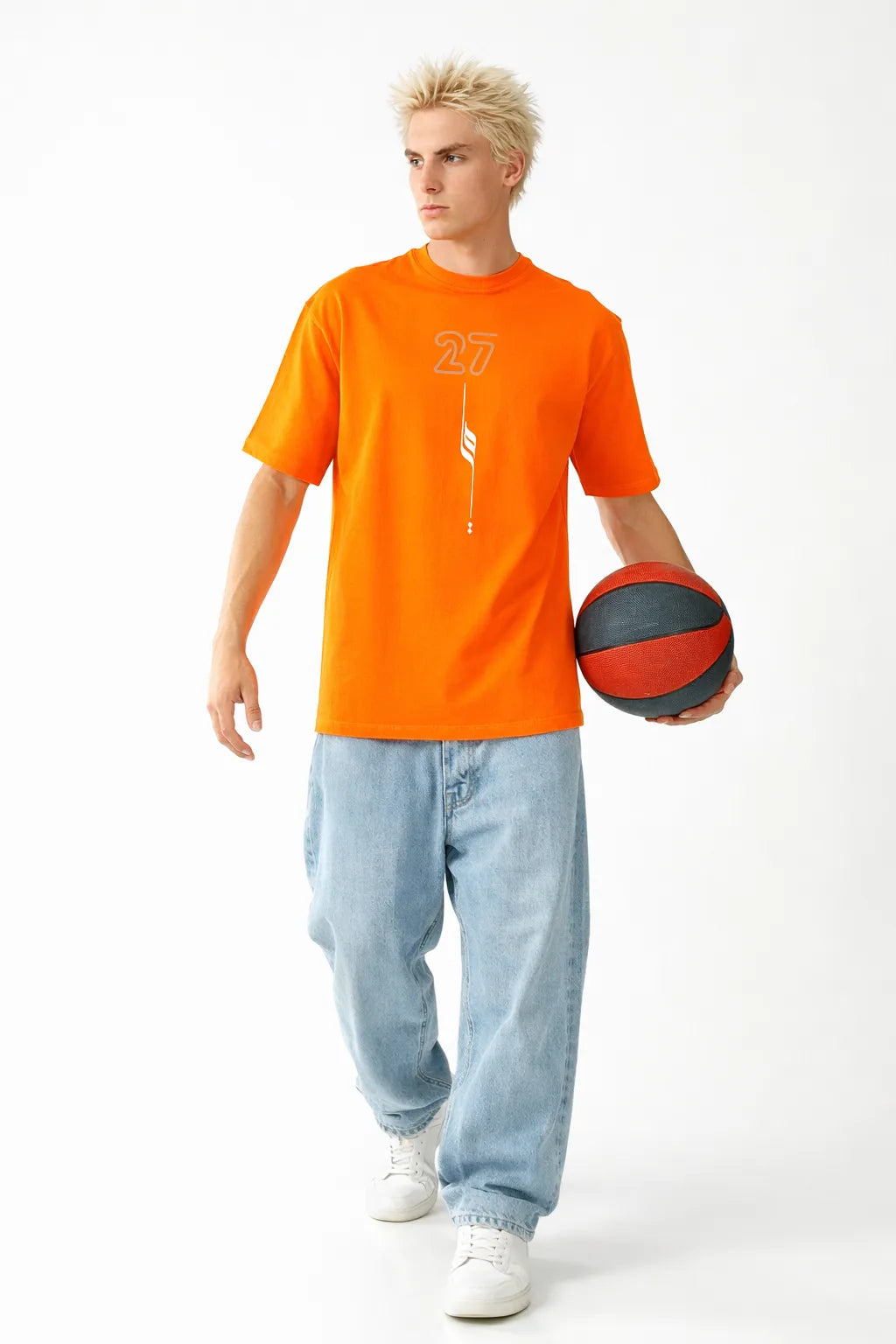 Formula 1 Script Orange Oversized Tee