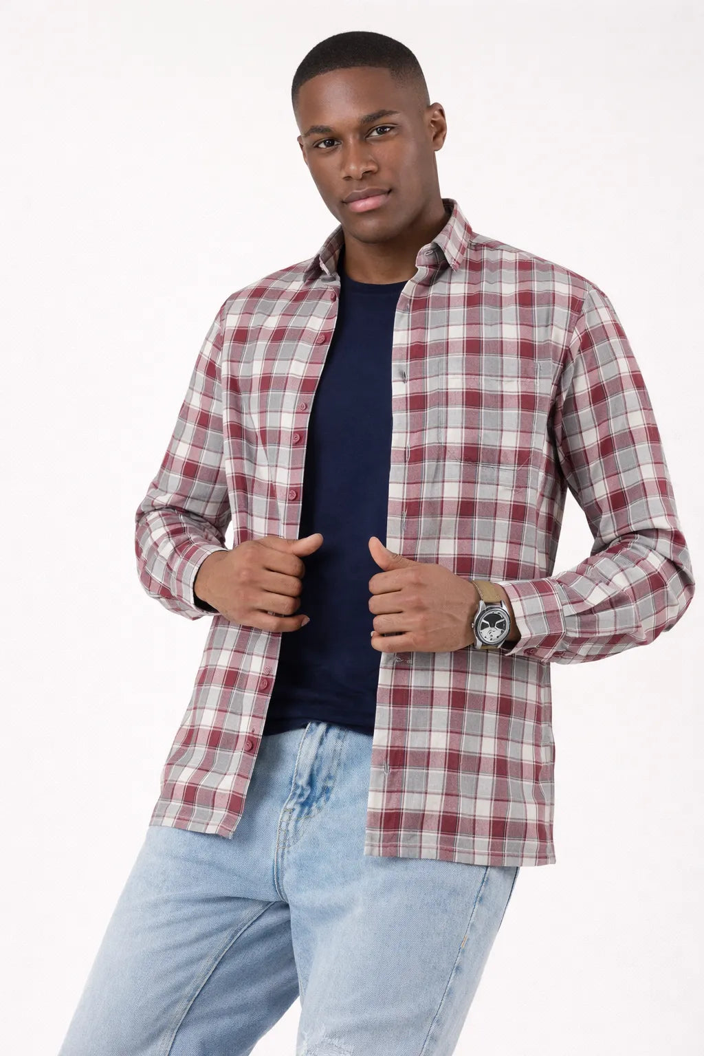Crimson Grid Classic Shirt