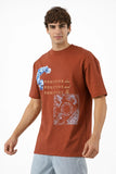 Broadway Vibes Dark Maroon Oversized Tee
