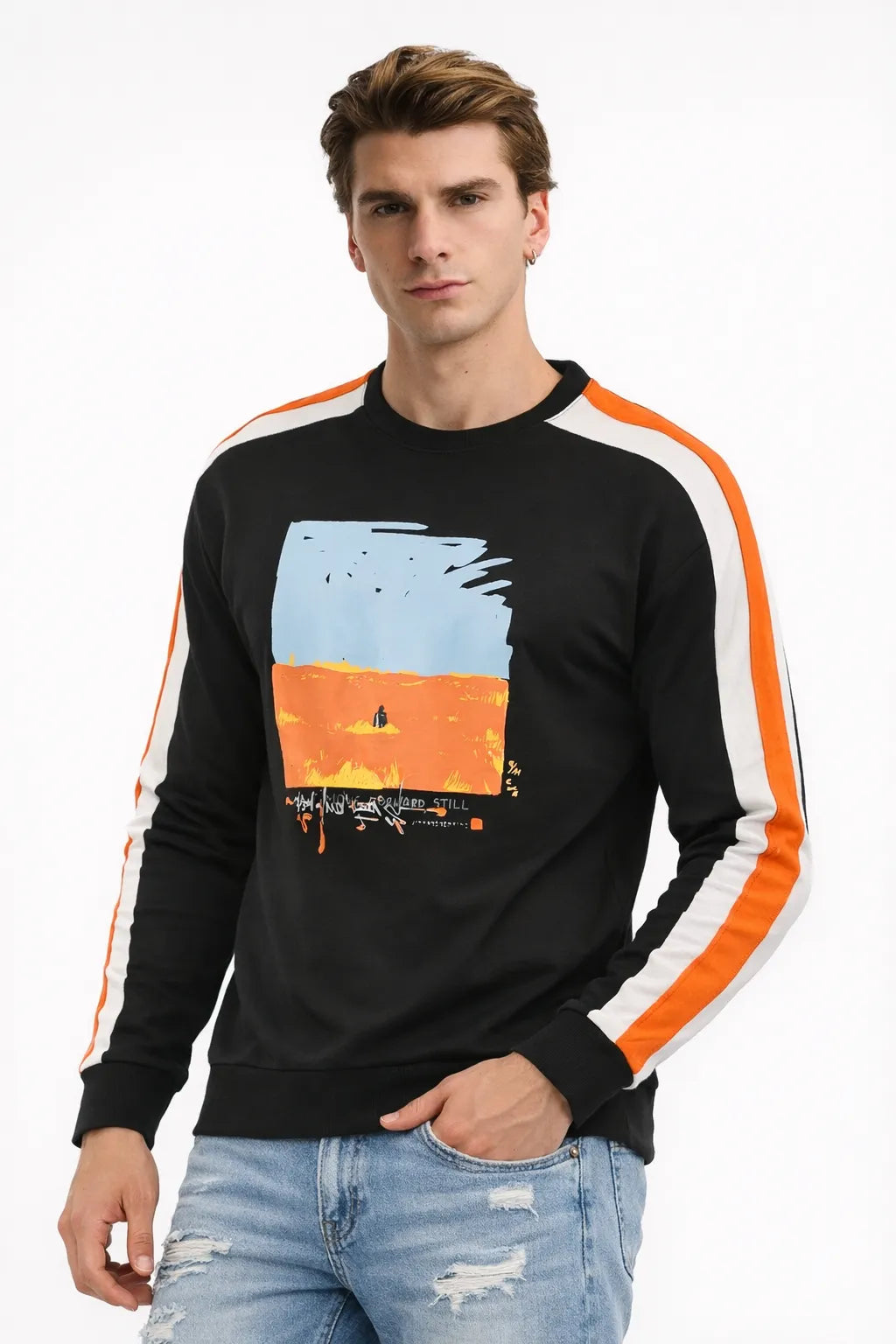 Jin Van Shenvi Black Full Sleeve Crew Neck Tee