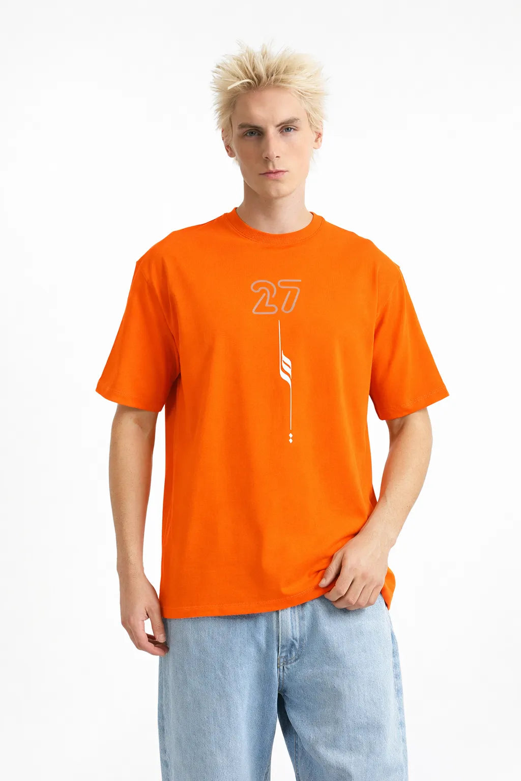 Formula 1 Script Orange Oversized Tee