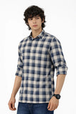 Navy Cream Tartan Shirt