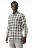 Heritage Cream Navy Plaid Comfort Shirt