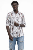 Chocolate Cream Abstract Brushstroke Shirt