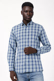 Light Blue Green Plaid Shirt