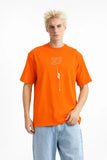 Formula 1 Script Orange Oversized Tee