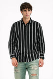 Black Contrast Stripe Duo Shirt