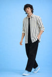 Refined cream Stripe Shirt