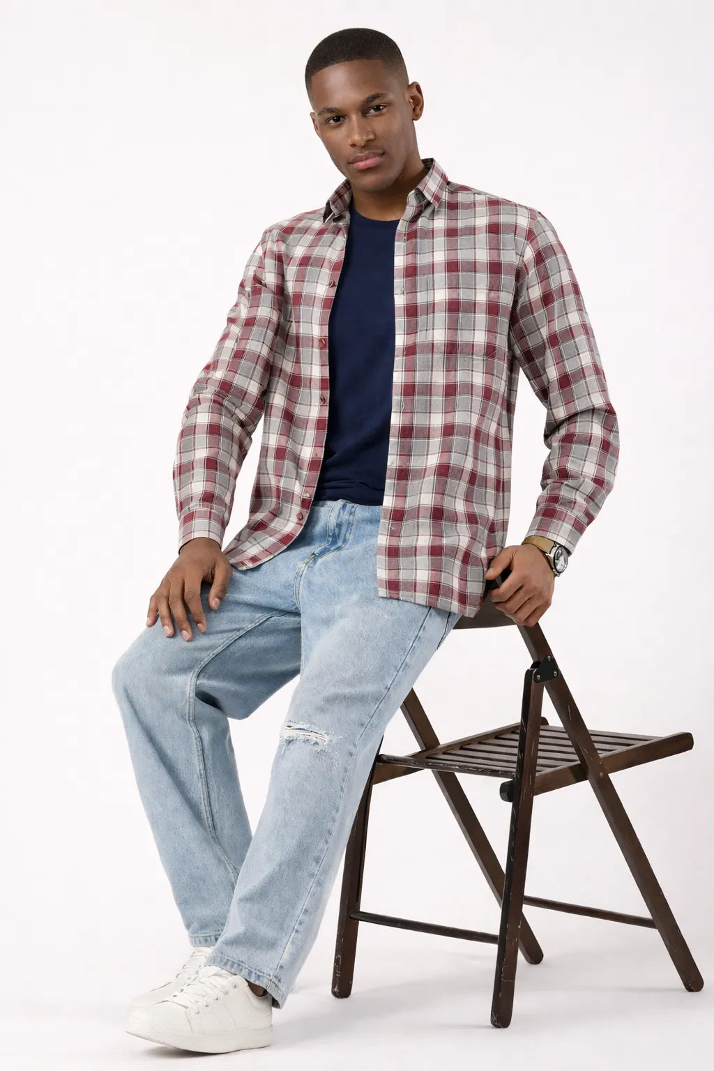 Crimson Grid Classic Shirt