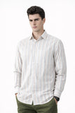 Taupe & Navy Stripe