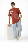 Broadway Vibes Dark Maroon Oversized Tee