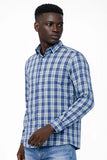 Light Blue Green Plaid Shirt