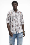 Chocolate Cream Abstract Brushstroke Shirt
