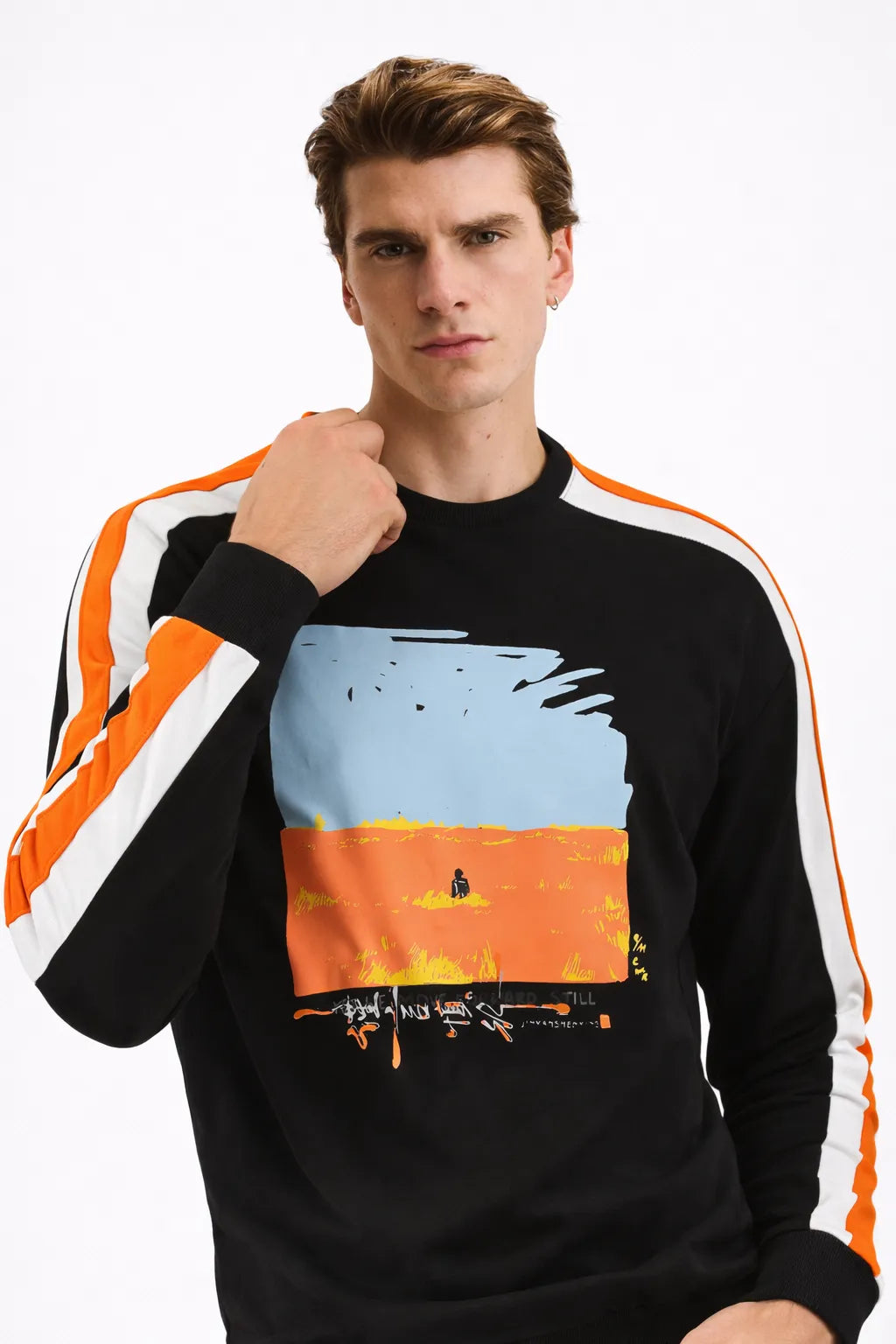Jin Van Shenvi Black Full Sleeve Crew Neck Tee