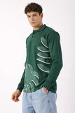Progress Over Perfection Bottle Green Collared Full Sleeve T‑Shirt